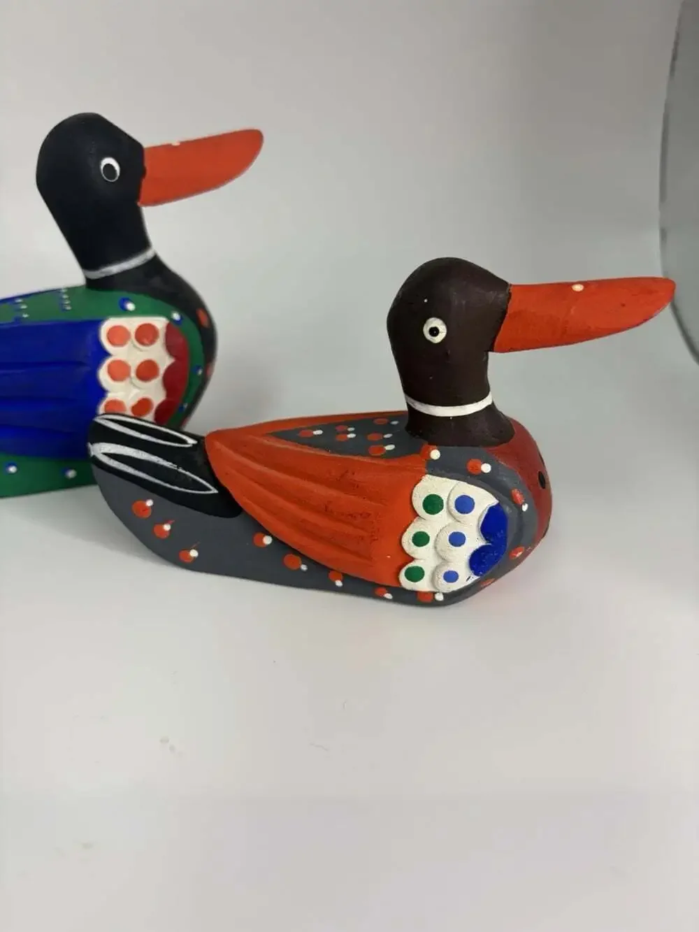 Hand painted Korean Wedding Ducks Lot Of 2